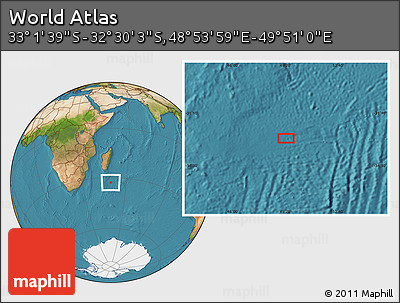 Satellite Location Map of the Area around 32° 45' 51" S, 49° 22' 30" E