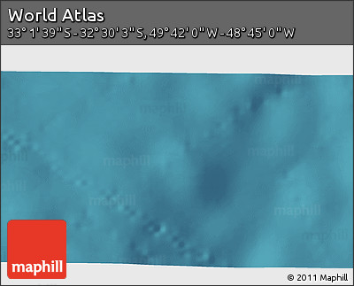 Satellite 3D Map of the Area around 32° 45' 51" S, 49° 13' 30" W