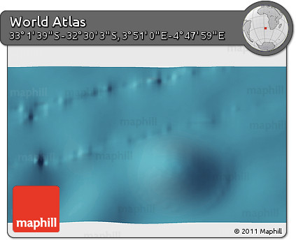 Satellite 3D Map of the Area around 32° 45' 51" S, 4° 19' 30" E