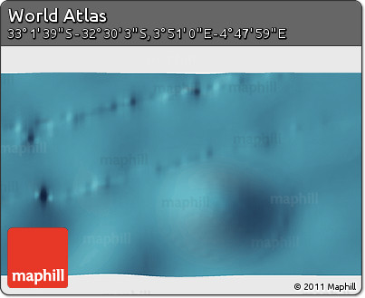 Satellite 3D Map of the Area around 32° 45' 51" S, 4° 19' 30" E