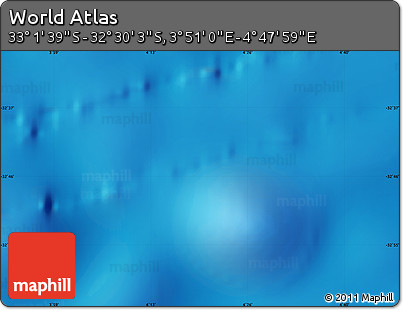 Physical Map of the Area around 32° 45' 51" S, 4° 19' 30" E