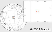 Blank Location Map of the area around 32° 45' 51" S, 4° 10' 30" W