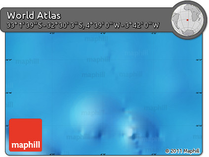 Physical Map of the Area around 32° 45' 51" S, 4° 10' 30" W