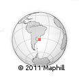Outline Map of the Area around 32° 45' 51" S, 50° 55' 29" W, rectangular outline