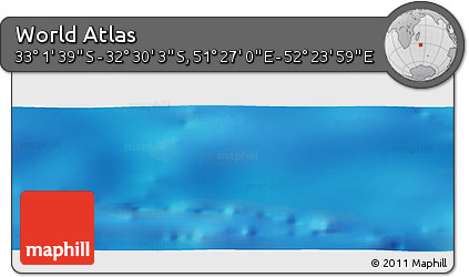 Physical Panoramic Map of the Area around 32° 45' 51" S, 51° 55' 29" E