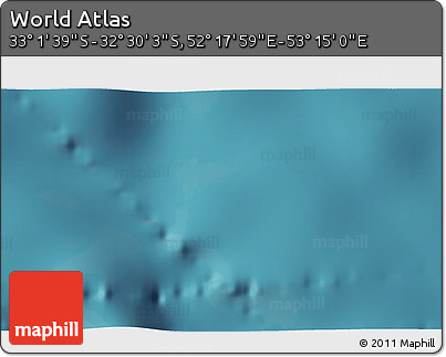 Satellite 3D Map of the Area around 32° 45' 51" S, 52° 46' 29" E