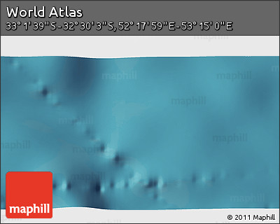 Satellite 3D Map of the Area around 32° 45' 51" S, 52° 46' 29" E