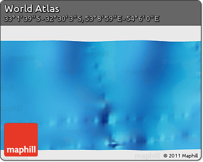 Physical 3D Map of the Area around 32° 45' 51" S, 53° 37' 30" E