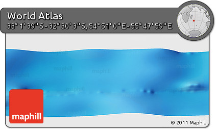 Physical Panoramic Map of the Area around 32° 45' 51" S, 55° 19' 30" E