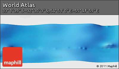Physical Panoramic Map of the Area around 32° 45' 51" S, 55° 19' 30" E