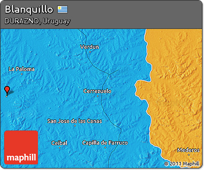 Political 3D Map of Blanquillo