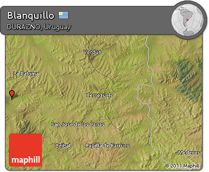 Satellite 3D Map of Blanquillo