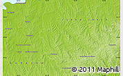 Physical Map of the area around 32° 45' 51" S, 55° 10' 29" W