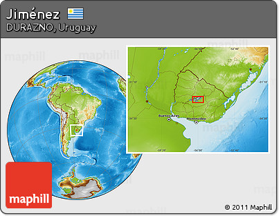 Physical Location Map of Jiménez