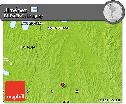 Physical Map of Jiménez