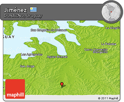 Physical Panoramic Map of Jiménez