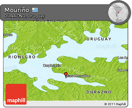 Physical Panoramic Map of Mouriño