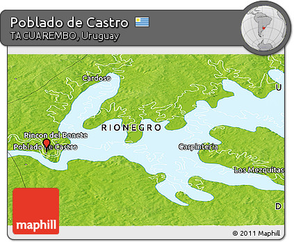 Physical Panoramic Map of Poblado De Castro