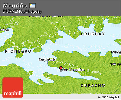 Physical Panoramic Map of Mouriño