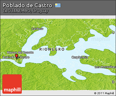 Physical Panoramic Map of Poblado De Castro