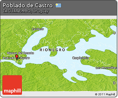 Physical Panoramic Map of Poblado De Castro