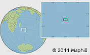 Savanna Style Location Map of the area around 32° 45' 51" S, 57° 1' 29" E