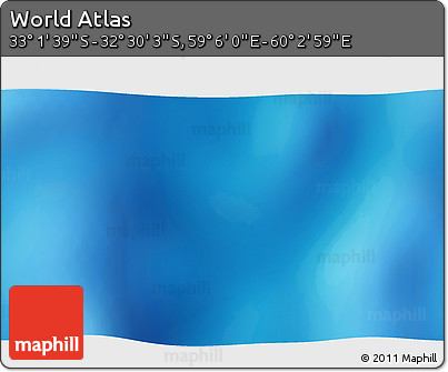 Physical 3D Map of the Area around 32° 45' 51" S, 59° 34' 30" E