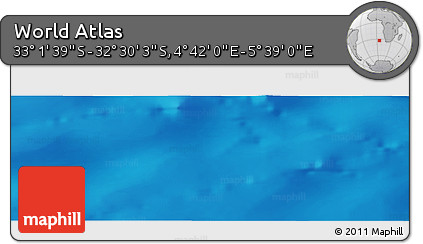 Physical Panoramic Map of the Area around 32° 45' 51" S, 5° 10' 30" E