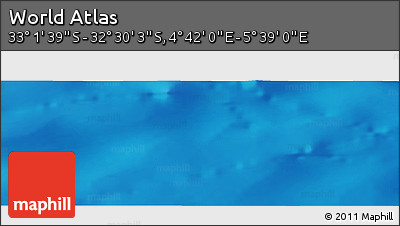 Physical Panoramic Map of the Area around 32° 45' 51" S, 5° 10' 30" E