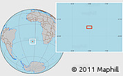 Gray Location Map of the area around 32° 45' 51" S, 5° 1' 30" W