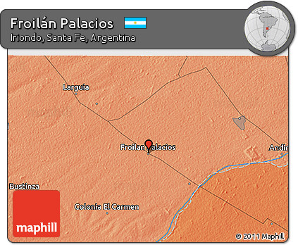 Political 3D Map of Froilán Palacios