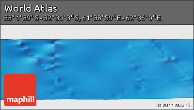 Physical Panoramic Map of the Area around 32° 45' 51" S, 62° 7' 30" E
