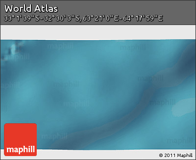 Satellite 3D Map of the Area around 32° 45' 51" S, 63° 49' 30" E