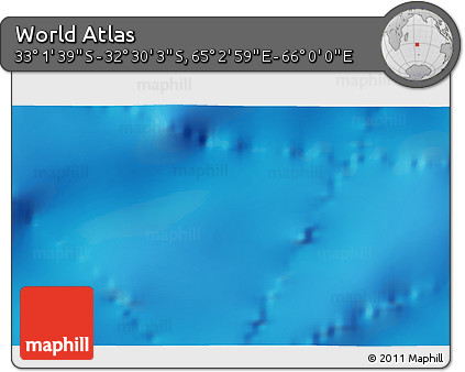 Physical 3D Map of the Area around 32° 45' 51" S, 65° 31' 30" E