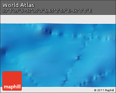 Physical 3D Map of the Area around 32° 45' 51" S, 65° 31' 30" E
