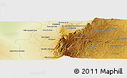 Physical Panoramic Map of Manantial Blanco