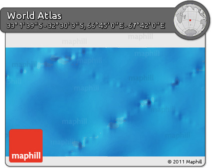 Physical 3D Map of the Area around 32° 45' 51" S, 67° 13' 29" E