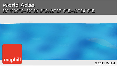Physical Panoramic Map of the Area around 32° 45' 51" S, 68° 55' 30" E