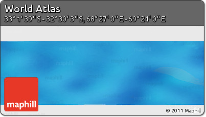 Physical Panoramic Map of the Area around 32° 45' 51" S, 68° 55' 30" E