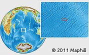 Physical Location Map of the area around 32° 45' 51" S, 71° 28' 29" E