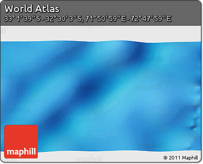 Shaded Relief 3D Map of the Area around 32° 45' 51" S, 72° 19' 29" E