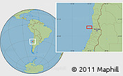 Savanna Style Location Map of the area around 32° 45' 51" S, 72° 10' 30" W