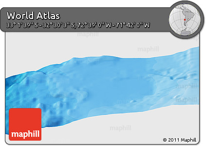 Political Panoramic Map of the Area around 32° 45' 51" S, 72° 10' 30" W