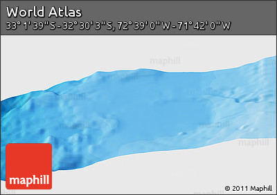 Political Panoramic Map of the Area around 32° 45' 51" S, 72° 10' 30" W