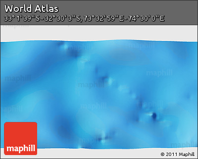 Shaded Relief 3D Map of the Area around 32° 45' 51" S, 74° 1' 30" E