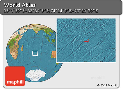 Satellite Location Map of the Area around 32° 45' 51" S, 74° 52' 30" E