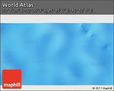 Physical 3D Map of the Area around 32° 45' 51" S, 75° 43' 29" E
