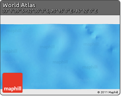 Physical 3D Map of the Area around 32° 45' 51" S, 75° 43' 29" E