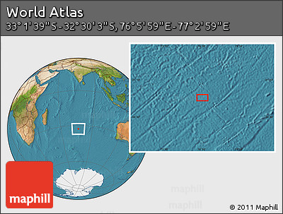 Satellite Location Map of the Area around 32° 45' 51" S, 76° 34' 29" E