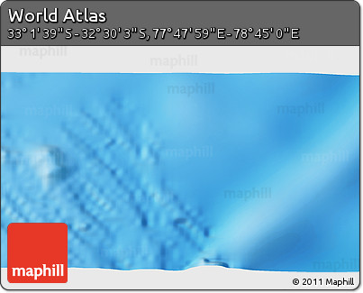 Physical 3D Map of the Area around 32° 45' 51" S, 78° 16' 30" E